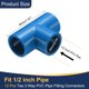 thumbnail image 2 of Uxcell 12Pcs Conector de Tee de 1/2" 3 Vías, Accesorios de Esquina de Grado de Construcción de Muebles para Estructura de Soporte de Jardín, Conexión de Carpa, Azul, 2 of 6