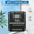 thumbnail image 4 of PWM 100A 12V 24V 36V 48V Controlador de Carga de Panel Solar AutomáTico Cargador de BateríA PV Solar con Controlador Solar LCD MPPT, 4 of 5