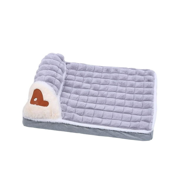 Methold Alfombrilla antideslizante para cama de perro, suministros para mascotas para el cuidado de las vértebras cervicales, cama para Suministros para perros Gris claro Tamaño: 50*35CM