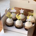 thumbnail image 3 of 24 toppers para cupcakes con brillo YCTHUNFISH, luna y estrella, 3 of 7