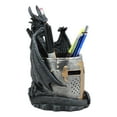thumbnail image 4 of Ebros Medieval Fantasy Saint George Dragon Guarding Medieval Knight Helmet Stationery Pen Holder Statue 7" Tall Office Desktop Fantasy Decor, 4 of 5