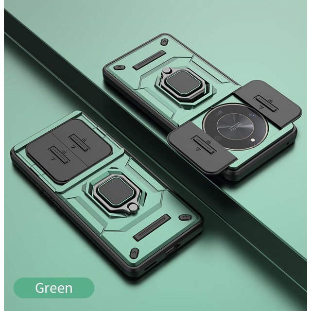 Armor Case For Honor Magic 6 Lite X9b Magic 5 Lite X9a Protective Cover Ring Magnetic Holder Coque Fundas Capa green Honor Magic 6 Lite