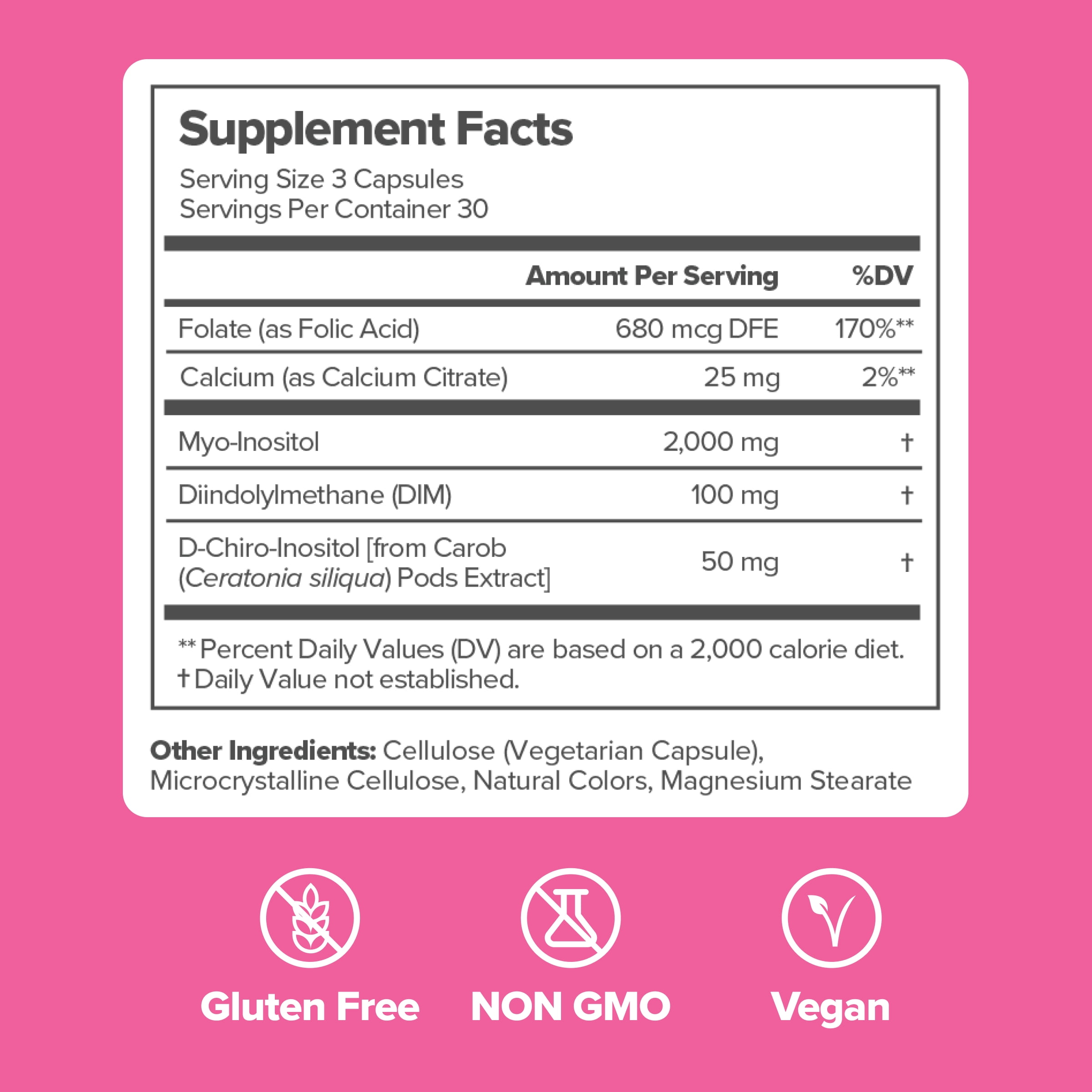 O Positiv FLO Ovarian Support Vitamin Capsules for Hormone Balance and Cycle Regularity, 90 Count