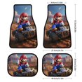 thumbnail image 2 of Super Mario Car Floor Mats 4PC Set Anti Skid Vehicle Floor Mat Car Carpet for Front Rear Seats Universal Auto Interior Accessories, 2 of 8