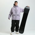 thumbnail image 6 of Xfvqtps Men Snowboard Jacket Ski Coat Zipper Multiple Pockets Waterproof Snow Jackets Winter Hooded Mountain Coat Purple, 6 of 9