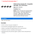 thumbnail image 2 of HVAC Air Door Actuator Kit - Compatible with 2008 - 2017 Ford Taurus 2009 2010 2011 2012 2013 2014 2015 2016, 2 of 2