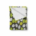 thumbnail image 2 of Lemons Soft Flannel Fleece Throw Blanket, Neatly Scribbled Lemon Fruits on Plain Monocolored Grey Background, Cozy Plush for Indoor and Outdoor Use, 70" x 90", Yellow Green Yellow, by Ambesonne, 2 of 6