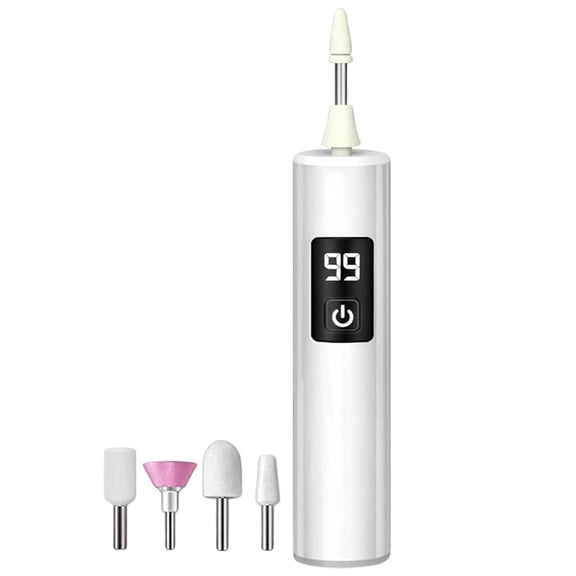 Cordless Electric Nail Drill, 3-Speed Rechargeable Nail File Kit with LED Light for Shaping Buffing Cuticle Care