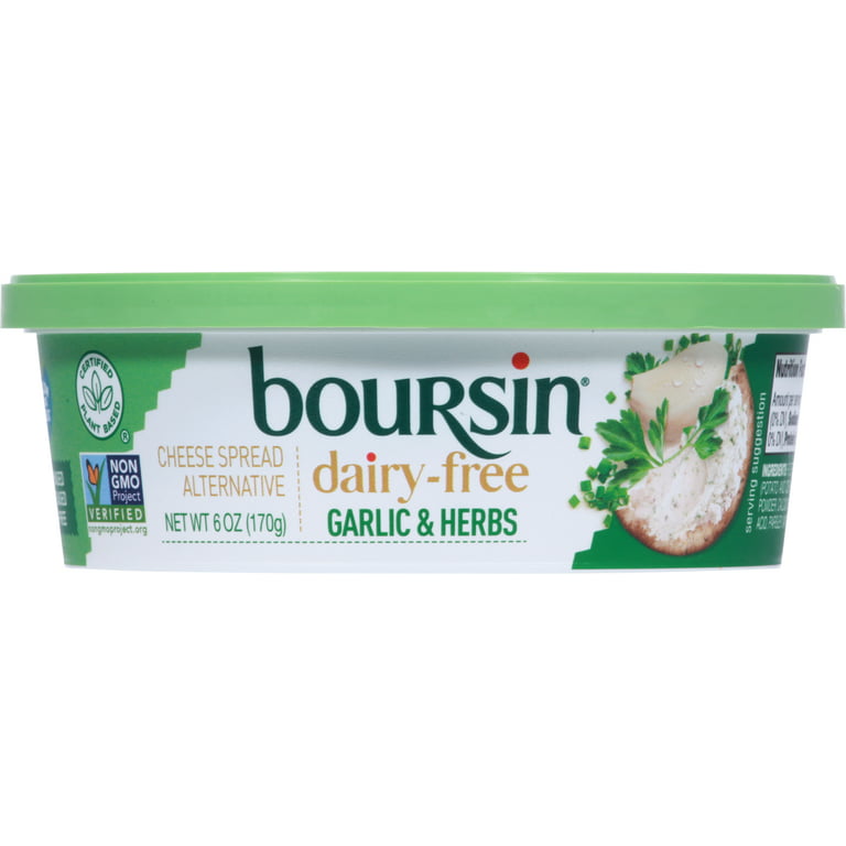 Boursin Dairy-Free Garlic & Herbs Cheese Spread Alternative, 6 oz - Kroger