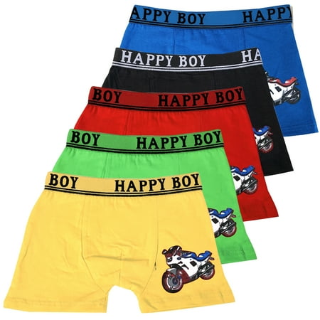 

5-Pack Boys Boxer Briefs for Kids Cotton Underwear Shorts Comfortable Cartoon Car Soft Boys Underpants