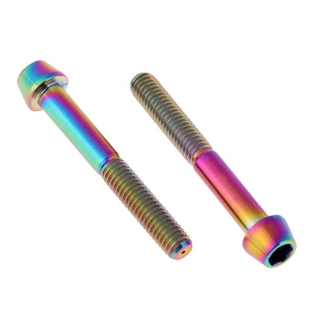 2 uds M6x16 - 50mm cabeza de vástago de bicicleta tornillo hexagonal Allen pernos de disco de freno Rainbow M6x40mm Sharpla Tornillo de cabeza cónica cónica M6