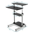 thumbnail image 4 of Mount-It! Height Adjustable Computer Work Station Cart with Monitor Mount, 4 of 4