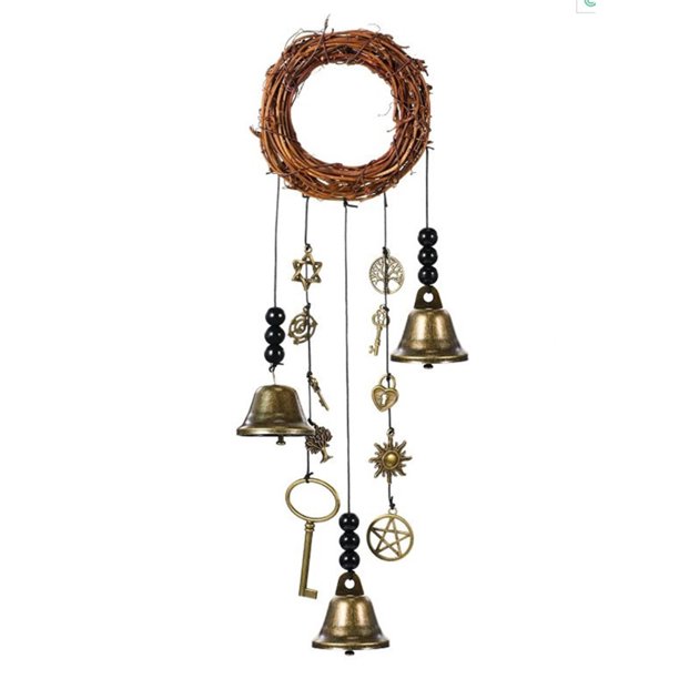 Witch Wind Chimes Door Hanger Hanging Witch Bells Protection Witchcraft