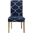 thumbnail image 1 of RYLABLUE Fish Scales Stretch Chair Cover Protector Seat Slipcover for Dining Room Hotel Wedding Party Set of 1, 1 of 5