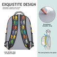 thumbnail image 5 of Colorful Bigfoot Pattern Backpack for School,Schoolbag with Adjustable Shoulder Straps & Padded Back,15.3"x11"x6.7", 5 of 6
