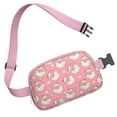 thumbnail image 3 of Pink Christmas Santa Pattern Cute Fanny Packs for Women,Travel Waterproof Crossbody Fanny Bags Waist Purse for Women Anti Theft Adjustable Strap for Running Travel Cycling, 3 of 6