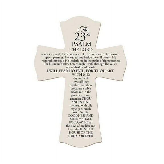 LifeSong Milestones 8x11.25in Black Wall Cross for Gift Ideas - The 23rd Psalm