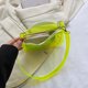 thumbnail image 2 of Bolso de hombro transparente para mujer, bolsos para las axilas, bolsos de mano de color sólido (amarillo) Ehuebsd Para Estrenar, 2 of 9