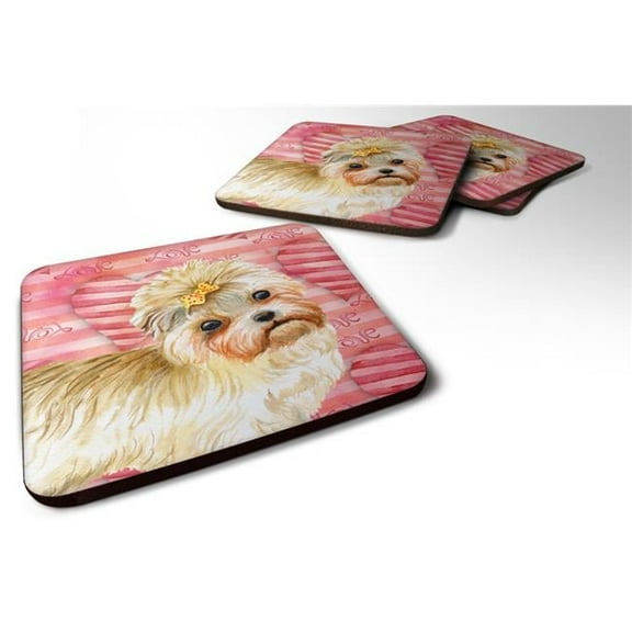 Morkie Love Foam Coaster - Set of 4