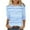 Multicolor, variant on LYEAA Basic 3/4 Sleeve Crew Neck T-Shirt Women Casual Staple Piece Stretchy Cotton Blend Top for Layering Gym to Street Style Outfits Multicolor M