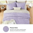 thumbnail image 5 of Lavender Purple Queen Size Comforter Sets, 3 Pieces Lightweight Chevron Tufted Bedding Comforter Set, Fluffy Down Alternative Comforter Bed Set Gift Choice, 5 of 7