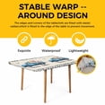 thumbnail image 4 of Easter Table Cloths for 4 Foot Rectangle Tables, Spring Farmhouse Truck Rabbit Eggs Floral Plaid Patio Waterproof Elastic Fitted Tablecloths, Washable Rectangular Table Cover for Camping, 4 of 8