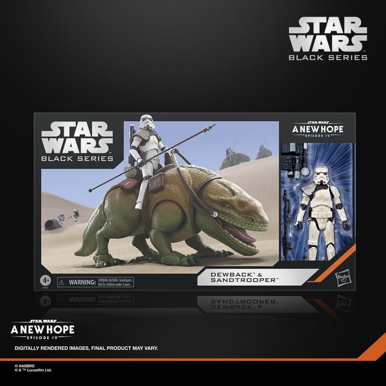 Star Wars Black Series Dewback & Sandtrooper Action Figures (6 in