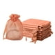 thumbnail image 1 of Bolsas de regalo QIANF, 20 unidades, con cordón de organza naranja de 10 x 15 cm, 1 of 7
