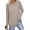 Coffee, variant on Fantaslook Lightweight Sweatshirts for Women Long Sleeve Crew Neck Tops Casual Curved Hem Shirts