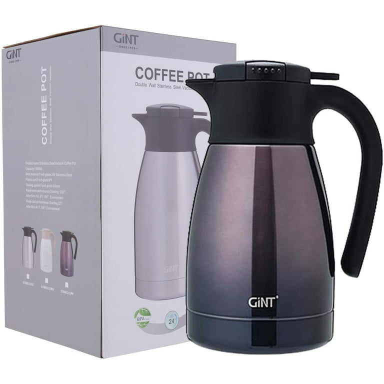 Wildflower 32 Oz Insulated Coffee Carafe, Stainless Steel Insulated Custom Coffee  Thermos, 1 Liter, Gift for Coffee Lover 