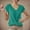 Vert Menthe, variante sur Yanlir Chemise Décontractée à Manches Cinq Points Col en V Couleur Unie Mode Été 2025 Coupe Ample Coton Basique (Bleu, P)