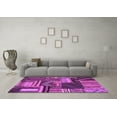 thumbnail image 3 of Ahgly Company Indoor Round Patchwork Purple Transitional Area Rugs, 6' Round, 3 of 4