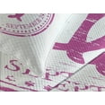 thumbnail image 4 of Ambesonne Virgo Quilted Bedspread Set 3 Pcs, Pink Colored Horoscope, Queen Size, Pink White, 4 of 5