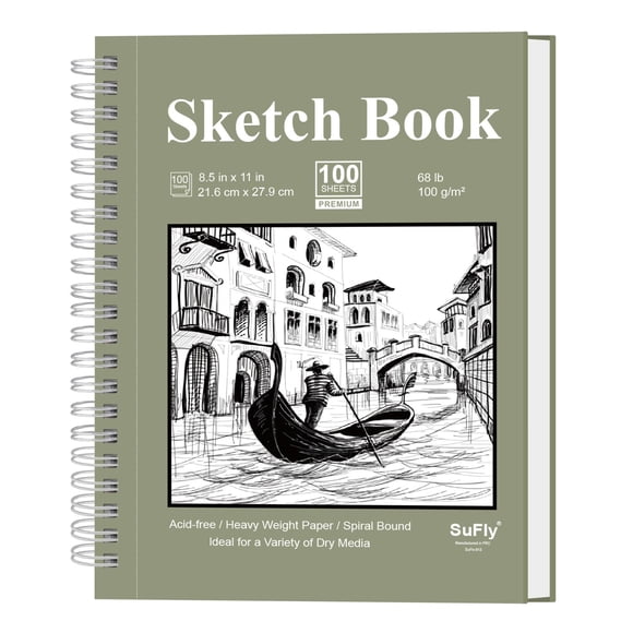 Cuaderno de bocetos SuFly 22 x 28 cm, 100 hojas, libre de ácido, 100 g/m²