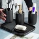thumbnail image 5 of El juego de accesorios de baño de 5 piezas incluye: 1 dispensador de jabón en loción, 2 vasos for enjuague bucal, 1 jabonera y 1 bandeja, juego de accesorios de baño, 5 of 5