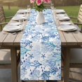 thumbnail image 4 of Marine Coral Table Runner 70 Inches, Coastal Ocean Underwater Starfish Summer Blue Bed Runner Dresser Scarves Tabletop for Indoor Outdoor Parties/Ceremony/Banquet, 13" x 70", 4 of 9