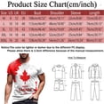 thumbnail image 3 of LUOGENLI T-shirts pour Hommes Printemps et Été Fête Nationale Décontracté Vintage Usé Impression Partielle t-Shirt Col Rond Manches Courtes Haut Rouge TTG, 3 of 5