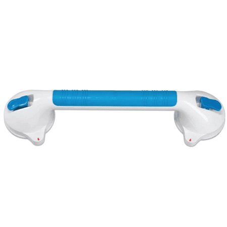 Carex Suction Shower Grab Bar, 16" Ultra Grip Handle, Dual Locking, 75 lb Weight Capacity