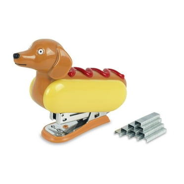 YOBRO Mini Stapler Novelty Hotdog Desktop Stapler with 1000PCS Staples 12 Sheets Capacity Stationery Animal Stapler for Home Office Gift