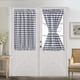 thumbnail image 1 of Granjero Gordo Cortinas de rejilla de búfalo en gris y blanco para puertas y ventanas, con bolsillo para barra, 1 panel (gris y blanco, 63 x 101 cm), 1 of 4