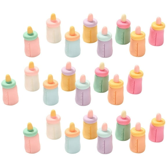 BESTYASH 24Pcs Miniature Food Drinks Bottle Assorted Color for Roleplay Kids Toys Interaction