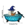 thumbnail image 4 of Halloween Decorations Ghost Bath Lamp Blue LED Lighted Funny Cute Witch Ghost Reading Book, Small Centerpiece Table Decor Shelf Fireplace Desk Ornaments for Halloween Party Home Decor, 4 of 5