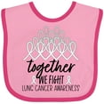 thumbnail image 3 of Inktastic Together, We Fight Lung Cancer Awareness Boys or Girls Baby Bib, 3 of 4