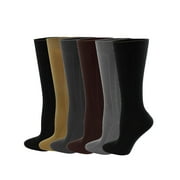 Mens 6 Pack Neutral Color Cool Comfort Lightweight Thin Dress Socks