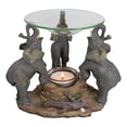 thumbnail image 2 of Ebros Trio Elephants Oil Warmer Statue Wax Tart Burner Aroma Diffuser Figurine, 2 of 10