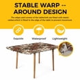 thumbnail image 4 of Country Patch Plaid Table Cloths for 4 Foot Rectangle Tables, Brown Farmhouse Retro Bear Deer Cabin Patio Waterproof Elastic Fitted Tablecloths, Washable Rectangular Table Cover for Camping, 4 of 8