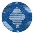 thumbnail image 3 of Unique Loom Kai Collection Area Rug - Warrior (3' 3" Round Navy Blue/Ivory), 3 of 7