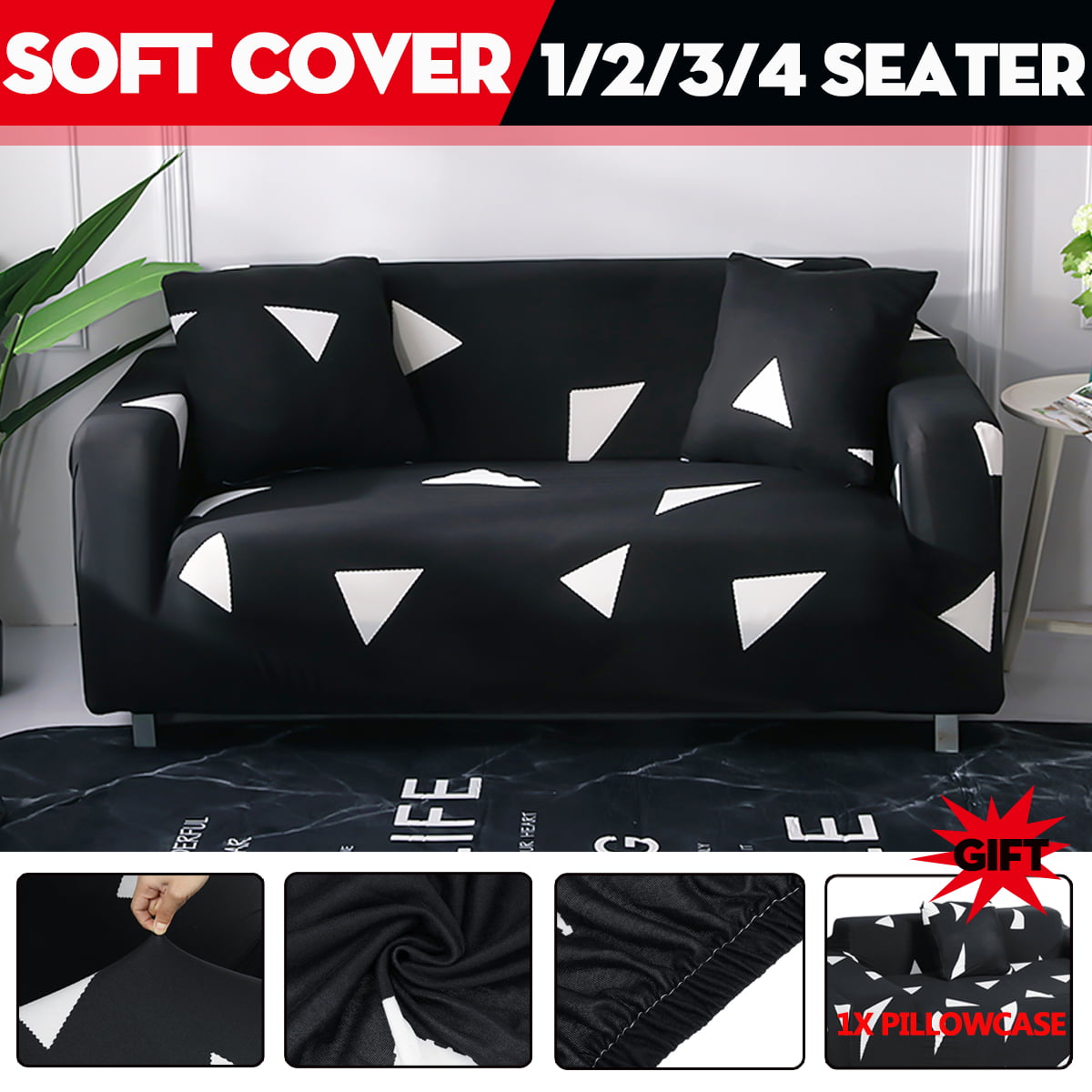 Printed Slipcover Sofa Covers Spandex Stretch Couch Cover Furniture Protector 