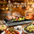 thumbnail image 3 of NutriChef PKWTR45 - Electric Warming Tray / Food Warmer with Non-Stick Heat-Resistant Glass Plate (19.8'' x 11.9'' Heating Surface), 3 of 5