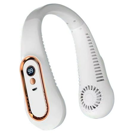 

Hapeisy Portable Neck Fan Bladeless Cooling Fan 18H Working Time，720-Degree Surround Type 4000mAh Intelligent Digital Display for Travel Desk Bedroom